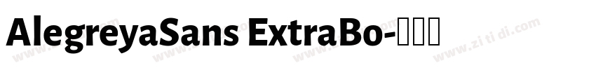 AlegreyaSans ExtraBo字体转换
